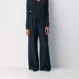 NWT Aritzia WILFRED CruiseLinen Lodge DARK NIGHT NAVY M